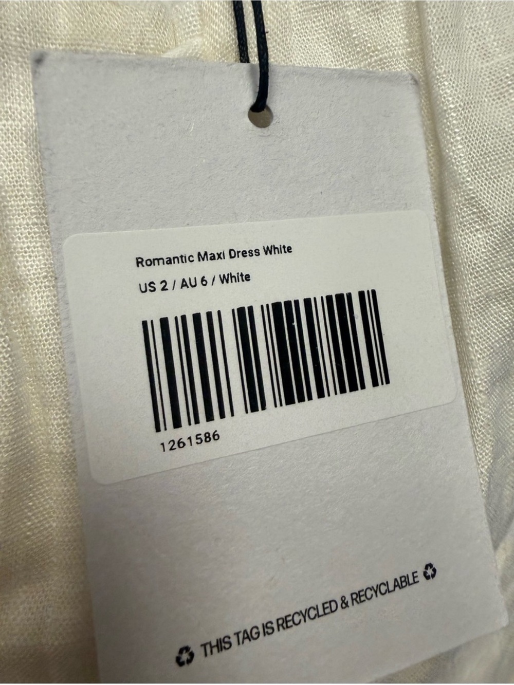 Princess Polly Cream Sleeveless Button-Front Maxi Dress Unworn - Picture 5 of 5